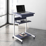 Rolling Laptop Cart with Storage