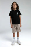 Roly Poly Teen Boys Bermuda Shorts & Tee Set Black