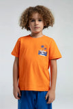 Rolly Polly Boys' Bermuda Shorts & Tee Set in Orange