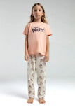 Roly Poly Girls Salmon Pajama Set with Breathable Fabric