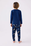 Roly Poly Boys Long Sleeve Pajama Set in Dark Indigo