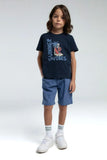 Roly Poly Boys Navy Bermuda Shorts and T-Shirt Set
