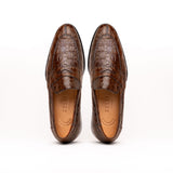 11-201-CGM ROMA Crocodile Penny Loafer, Cognac