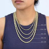 Rope Chain in Yellow Gold - 5mm