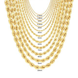 Rope Chain in Yellow Gold - 6mm