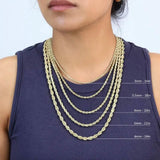 Rope Chain in Yellow Gold - 8mm