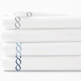 600 Thread Count Rope Embroidered Pillowcase Pair