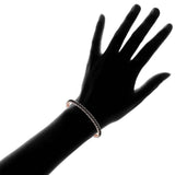 Rose Gold Black Cubic Zirconia Tennis Bracelet