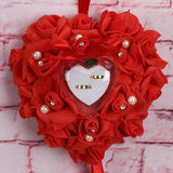 Rose Pillow Heart Cushion Ring Holder