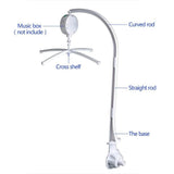 Rotary Baby Cot Mobile Crib Bed Toy Infant Bell Hanging Stand Arm Bracket