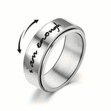 Rotatable Stainless Steel Anxiety Ring