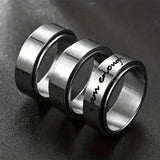 Rotatable Stainless Steel Anxiety Ring