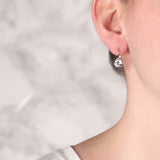 Round Cut Gemstone Leverback Earrings