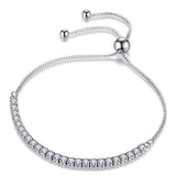 Round Cut Swarovski Elements Crystal Adjustable Tennis Bracelet