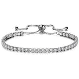 Round Cut Swarovski Elements Crystal Adjustable Tennis Bracelet