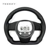 TESERY Touch Horn Round Steering Wheel Replacement for Tesla Model S / X 2021-2023