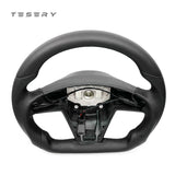 TESERY Touch Horn Round Steering Wheel Replacement for Tesla Model S / X 2021-2023
