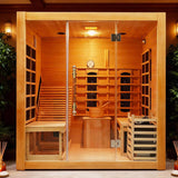 Rövia Oasis 3-Person Indoor Hybrid Sauna Room With Built-In Lounge Chair [Made-To-Order] (SAK35182)