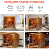 Rövia Oasis 3-Person Indoor Hybrid Sauna Room With Built-In Lounge Chair [Made-To-Order] (SAK35182)