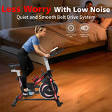 Rovix Indoor Exercise Spin Bike With Comfortable Cushioned Seat (SAK71645)