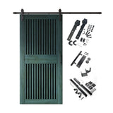 Vertical Slat Barn Door Kit | Black Hardware