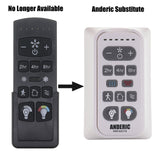 Anderic RRFA0318 Ceiling Fan Remote Control for Harbor Breeze FA0198 | Arbormere 60-in  | Queensdale 60-in | Outermark 60-in - A25-FA0198A