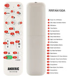 Anderic Substitute for Lasko 2033692 Upright Fan Remote Control | IR – 2033692 [RRFAN100A]