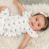Pink Farm Hens Bamboo Ruffle Romper