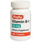 Rugby Vitamin B1 Dietary Supplement, 50 mg