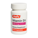 Rugby Vitamin D3 Supplement, 1250 mcg