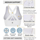 RUNNING GIRL Criss-Cross Back Padded Strappy Sports Bra
