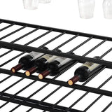 Rustic 40 Bottles Metal Floor Free Standing Wine Rack Table