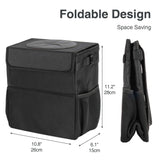 Ryhpez Car Trash Can with Lid - Car Trash Bag Hanging with Storage Pockets