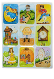 Whimsical Melodies: Vintage 80s Fasson Cards Stickers - Nursery Rhymes 1-Sheet