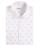Bar III Mens Slim-Fit Stretch Flamingo Knit Dress Shirt, Size XL