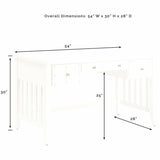 Crosley Adler  Elegant Computer Desk in White Finish (CF6508-WH)