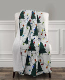 The Mountain Home Collection Led Holiday Printed Throw, 50 x 60