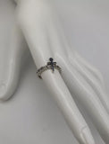 Sterling Forever Womens Cubic Zirconia Ankh Chain Link Ring – Size 6 Silver