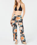 Bar III Women S Floral Stripe Printed Pants Swim Cover-Up, Size Medium