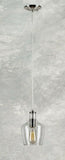 Forte  2679-01-55 9 One Light Cord-Hung Glass Mini Pendant, Brushed Nickel