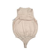 Free People Womens Ivory Fringed Bodysuit, Size Large