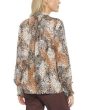 NYDJ Womens Pleated Peasant Blouse, Size XS