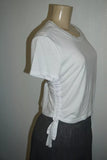 Calvin Klein Jeans Cotton Ruched Side-Tie T-Shirt, Size XL