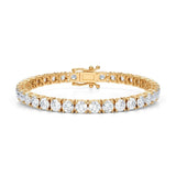 12.50 CTW D VS Round Lab Grown Diamond 7.5" Tennis Bracelet 14k Yellow Gold