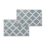 Bibb Home 1-2 Pack Trellis Micro Shag Bath Rugs 20"x 32"
