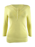 Lauren Ralph Lauren Lace-Trim Henley Top