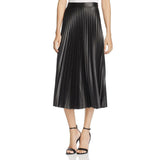 Bardot Womens Rada Shimmer Mid-Calf Pleated Skirt, Size Medium