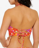 Hula Honey Juniors’ Bold Bouquet Printed Cutout Bikini Top