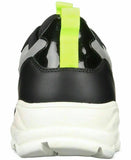 Kingside Mens Geoffrey Dad Sneaker Black Grey Neon, Size 12M