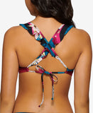 Hula Honey High Neck Floral Print Sweet Bloom Juniors Bikini Top